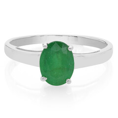 Anillo en plata con Esmeralda de Bahía