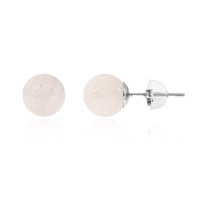 Pendientes en plata con Cuarzo rosa