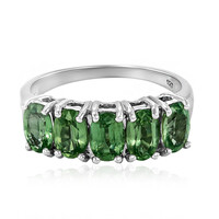 Anillo en plata con Cianita menta