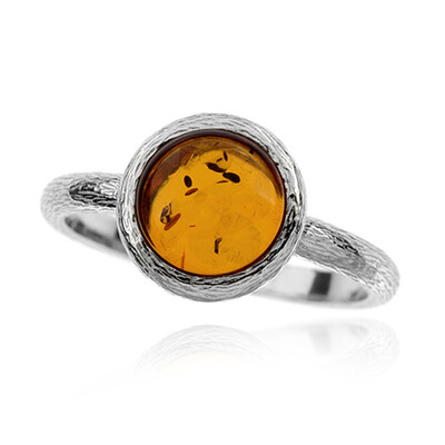 Anillo en plata con Ámbar báltico (dagen)