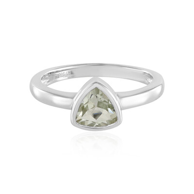 Anillo en plata con Amatista verde