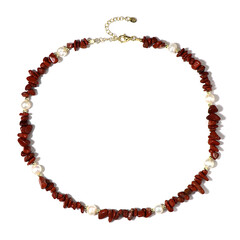 Collar en plata con Jaspe rojo (Riya)
