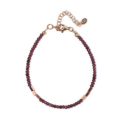 Brazalete en plata con Hematita rosa