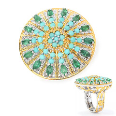 Anillo en plata con Esmeralda de Zambia (Gems en Vogue)