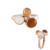 Anillo en plata con Piedra de luna chocolate (KM by Juwelo)