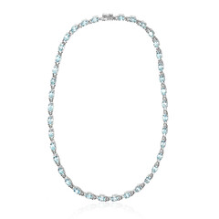 Collar en plata con Topacio azul cielo
