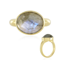 Anillo en plata con Labradorita