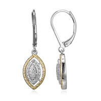 Pendientes en latón con Diamante I3 (I) (Juwelo Style)