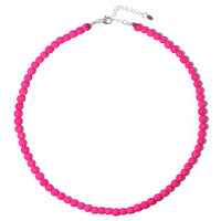 Collar en plata con Lava rosada