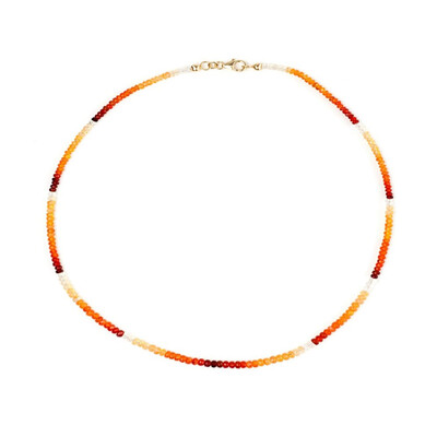 Collar en oro con Ópalo de fuego de México
