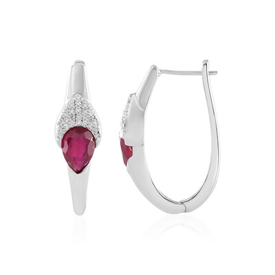 Pendientes en plata con Rubí de Madagascar (de Melo)