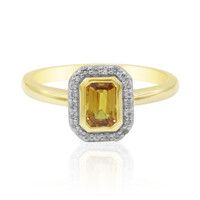 Anillo en oro con Zafiro naranja de Ban Ka Cha