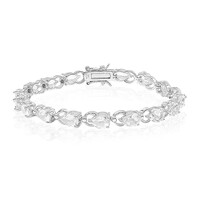 Brazalete en plata con Topacio blanco