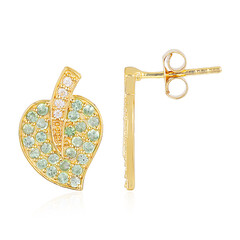 Pendientes en plata con Tsavorita