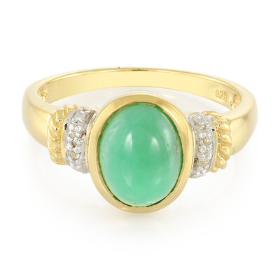 Anillo en plata con Crisoprasa imperial
