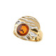 Anillo en plata con Ámbar báltico cognac (dagen)