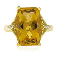 Anillo en oro con Citrino