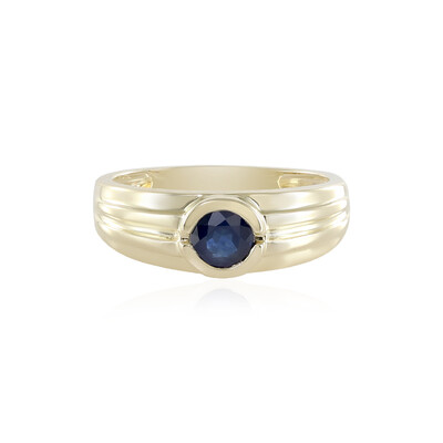 Anillo en oro con Zafiro azul