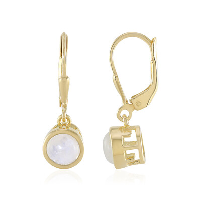Pendientes en plata con Piedra de Luna arcoíris