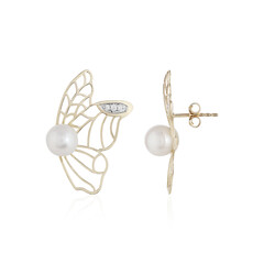 Pendientes en oro con Perla Freshwater (Ornaments by de Melo)
