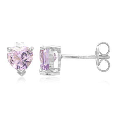 Pendientes en plata con Amatista Rosa de Francia