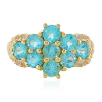 Anillo en plata con Apatita azul