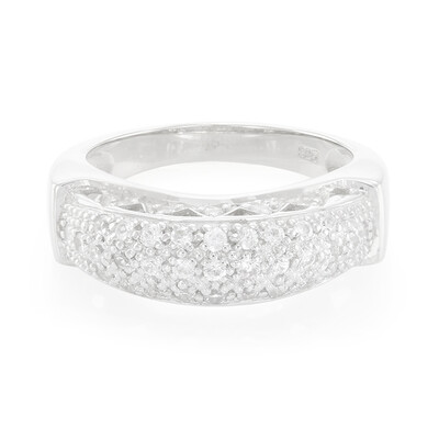 Anillo en plata con Zafiro blanco