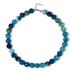 Collar en plata con Ágata azul