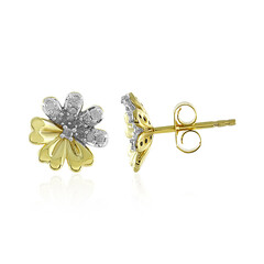 Pendientes en plata con Diamante I4 (J)