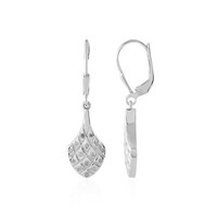 Pendientes en plata con Diamante I4 (J)