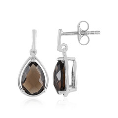 Pendientes en plata con Cuarzo ahumado