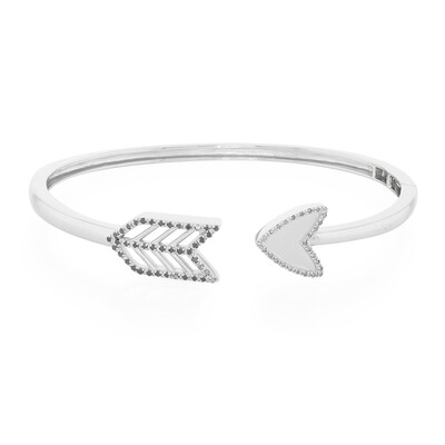Brazalete en plata con Diamante champán