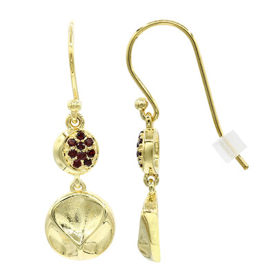 Pendientes en plata con Granate de Mozambique