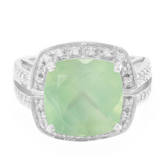 Anillo en plata con Prehnita