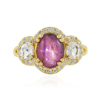 Anillo en plata con Rubí estrella de Channapatna