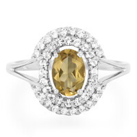 Anillo en plata con Cuarzo champán