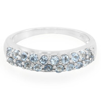 Anillo en plata con Aguamarina Santa Teresa
