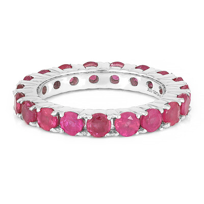 Anillo en plata con Rubí de Madagascar