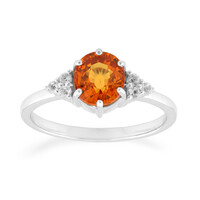 Anillo en oro con Zafiro naranja de Ban Ka Cha
