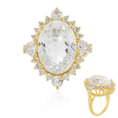 Anillo en plata con Topacio blanco