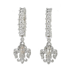 Pendientes en plata con Zircón (Dallas Prince Designs)