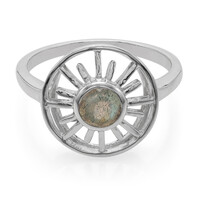 Anillo en plata con Espectrolita