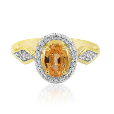 Anillo en oro con Granate espesartina (Tenner Diniz)