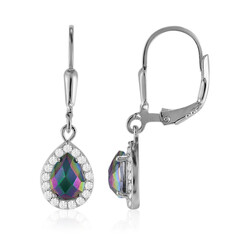 Pendientes en plata con Cuarzo místico