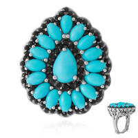 Anillo en plata con Turquesa bella durmiente (Dallas Prince Designs)