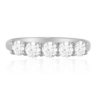 Anillo en plata con Topacio blanco
