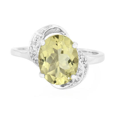 Anillo en plata con Cuarzo oliva