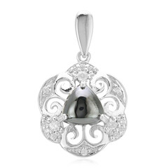 Colgante en plata con Hematita negra