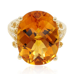 Anillo en oro con Citrino