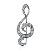 Colgante en plata con Topacio azul cielo